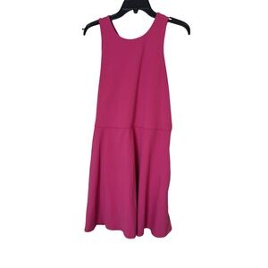 Athleta Dress Womens‎ 1X Pink Scoop Neck Tank Fit & Flare Knee Length Pockets